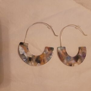 LOFT Mulit-colored Resin pull-through earrings
